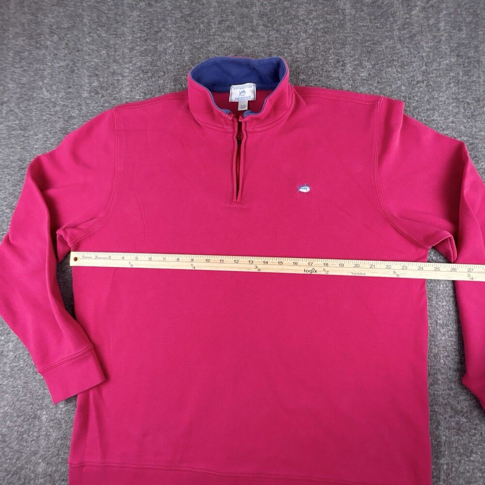 SOUTHERN TIDE The SKIPJACK Sweatshirt Mens Sz XL 1/4 Zip Pullover Sweater Berry - Picture 6 of 8